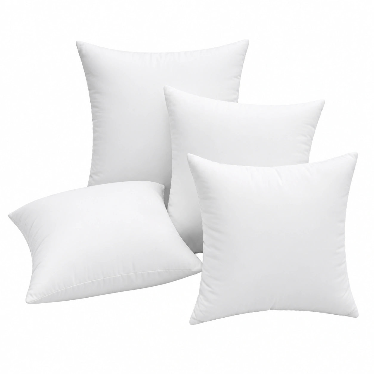 Wasserfeste Outdoor-Kissen, 40x40 cm, 4er Set, Dekorative Sofakissen für Terrasse, Weiß