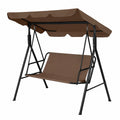WingFly Wasserdichter Schaukelstuhlbezug für Garten, 2/3-Sitzer, Braun, 148x50x50cm