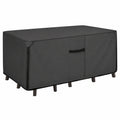 Wasserdichte Gartenmöbel-Abdeckung, rechteckig, 198 x 137 x 71 cm, schwarz, 600D robustes Material