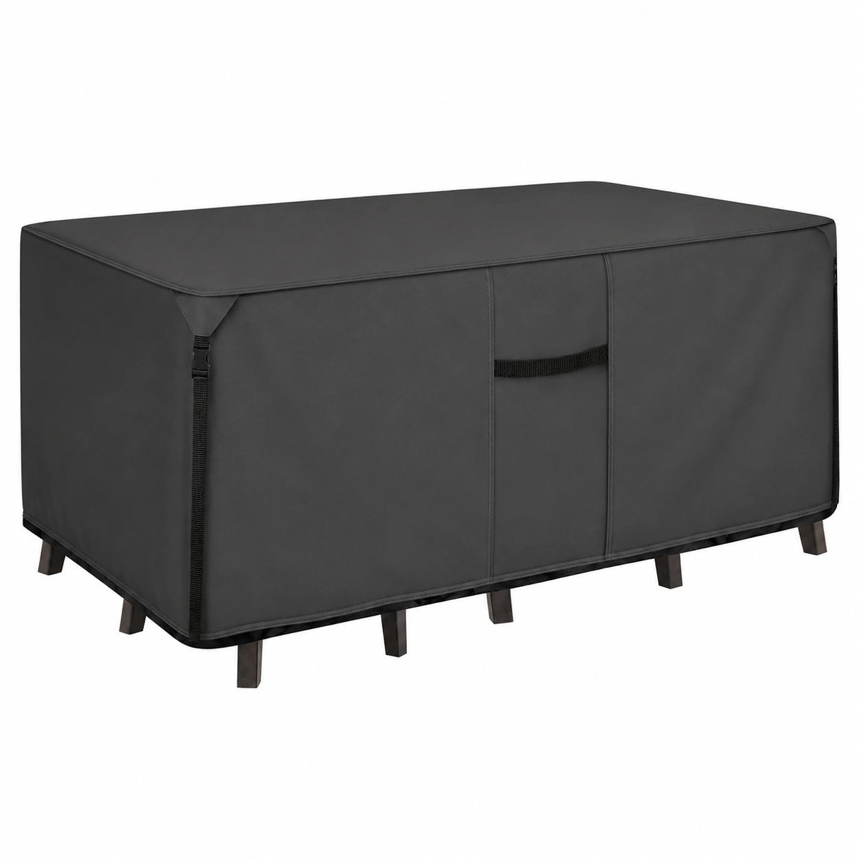 Wasserdichte Gartenmöbel-Abdeckung, rechteckig, 198 x 137 x 71 cm, schwarz, 600D robustes Material
