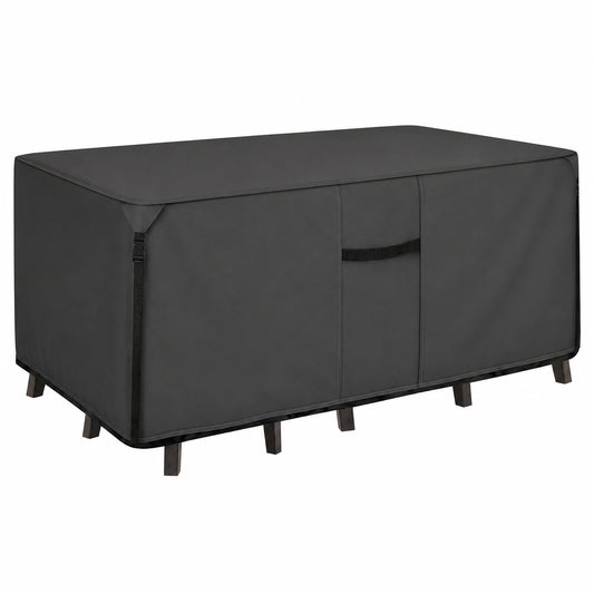 Wasserdichte Gartenmöbel-Abdeckung, rechteckig, 198 x 137 x 71 cm, schwarz, 600D robustes Material