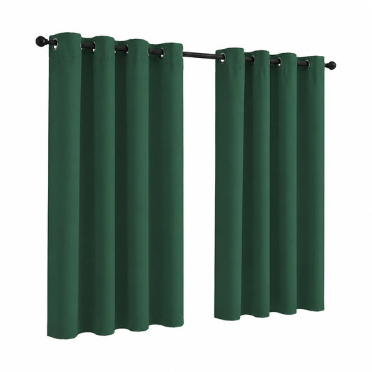 Wasserdichter Außenvorhang für Terrasse, Pavillon, Pergola in Dunkelgrün, 52x84 Zoll