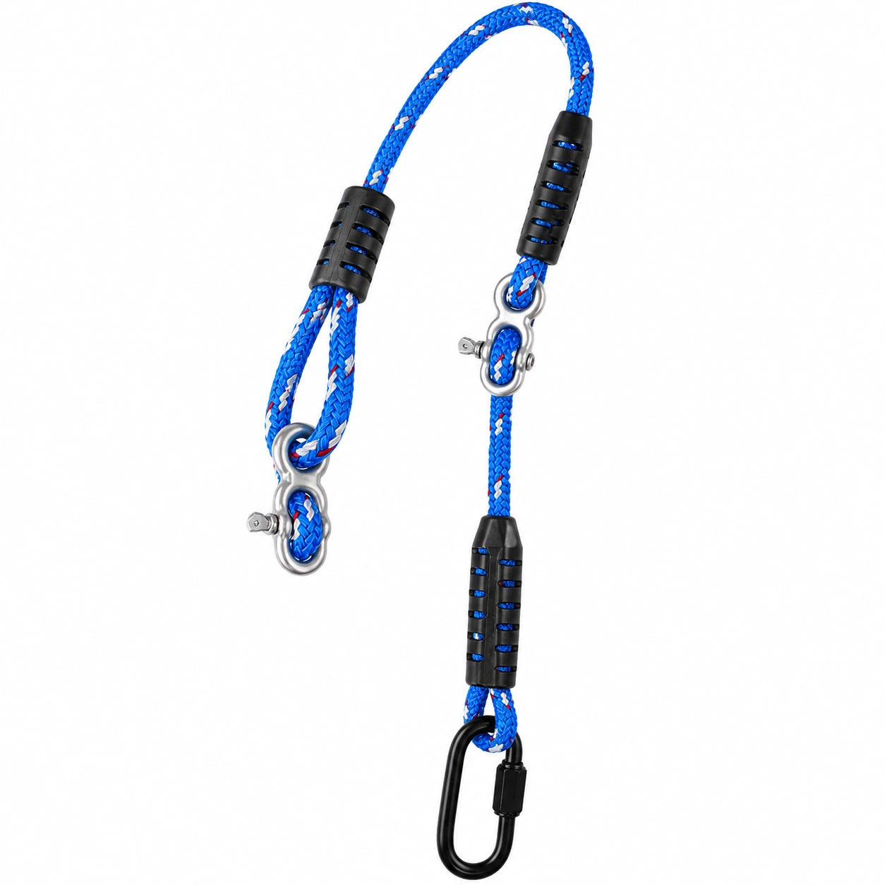 BeneLabel Verstellbares Schaukelaufhängungsset 200cm mit Karabiner, 454kg Tragkraft, für Hängematten und Hängesessel, Blau
