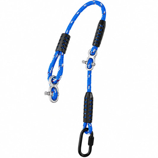 BeneLabel Verstellbares Schaukelaufhängungsset 200cm mit Karabiner, 454kg Tragkraft, für Hängematten und Hängesessel, Blau