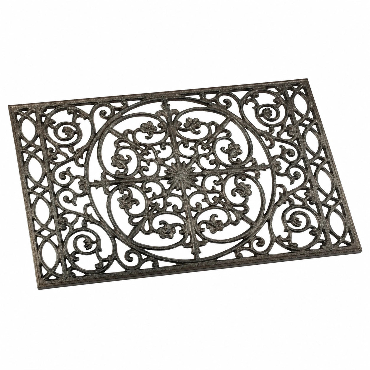 Sungmor strapazierfähige Gusseisen-Fußmatte 56x37 cm - Rutschfest, dekorativ, ideal für Haus und Garten