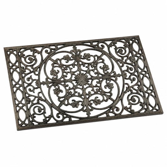 Sungmor strapazierfähige Gusseisen-Fußmatte 56x37 cm - Rutschfest, dekorativ, ideal für Haus und Garten