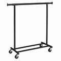Robuster SONGMICS Kleiderständer mit Rollen, bis 100 kg, ausziehbar, leicht montierbar, schwarz