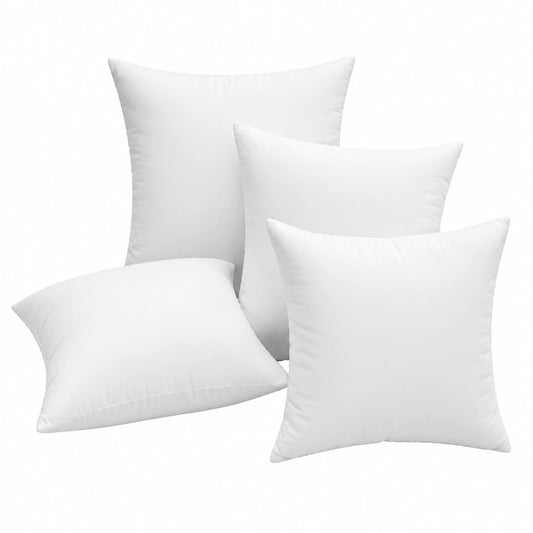 Wasserfeste Outdoor-Kissen, 40x40 cm, 4er Set, Dekorative Sofakissen für Terrasse, Weiß
