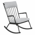 Grand Patio Schaukelstuhl-Set mit Beistelltisch, belastbar bis 150 kg, für Garten und Terrasse, Schwarz
