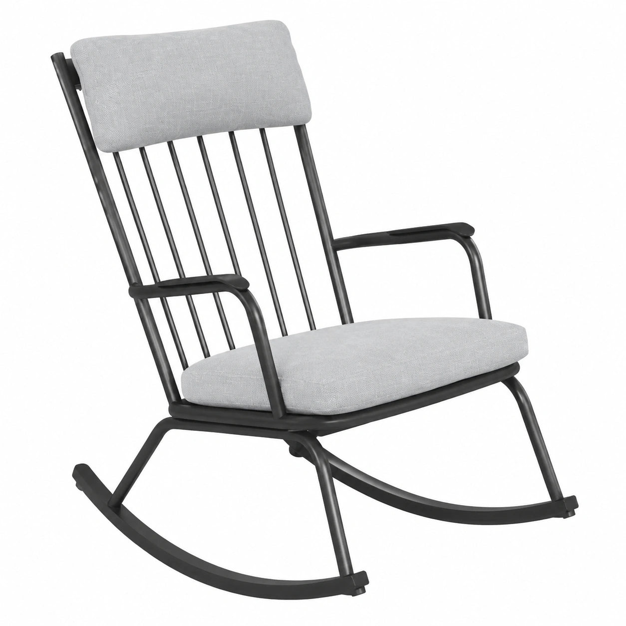 Grand Patio Schaukelstuhl-Set mit Beistelltisch, belastbar bis 150 kg, für Garten und Terrasse, Schwarz